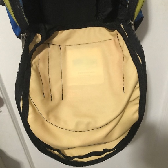 Retro Jansport White Blue Teal Medium Backpack